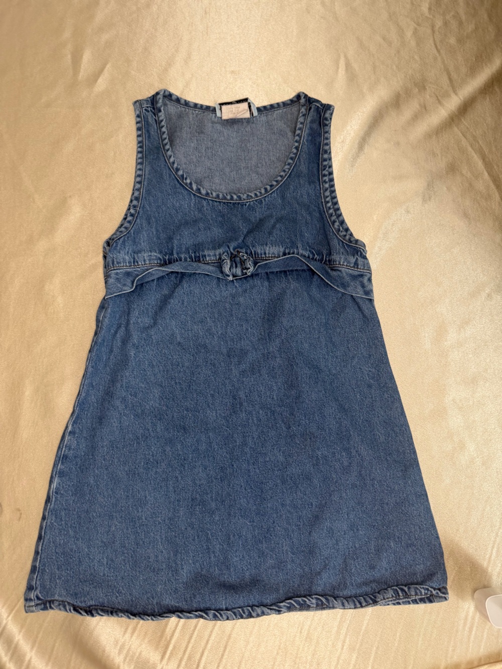 Vintage Bebe Blond  Girls Size 7 Denim Dress 100% Cotton